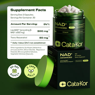 Cata-Kor NAD+ Advanced - NAD Supplement with Resveratrol