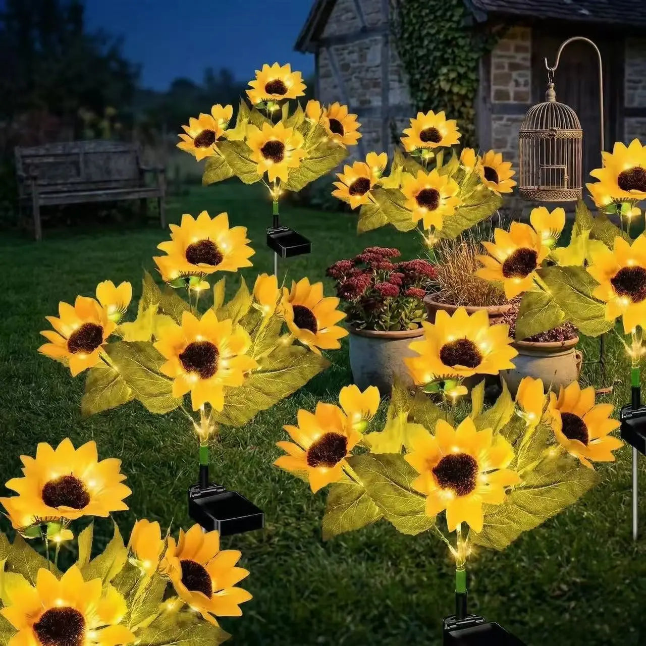【MothersDayGift】🔥Hot Sale 49% off🌟🌻 2026 UPGRADED Solar Sunflowers – Hyper-Realistic Petals, Stunning Shadow Projections & Dusk-to-Dawn Garden Mag-XDD