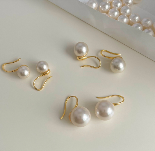 Pearl texture high-end simple versatile ins earrings 10mm-wpp