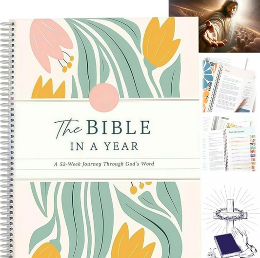 The Bible in a Year, 52-Week Study, A 365-Day Spiritual Journey with Daily Prayer and Notes-xlk