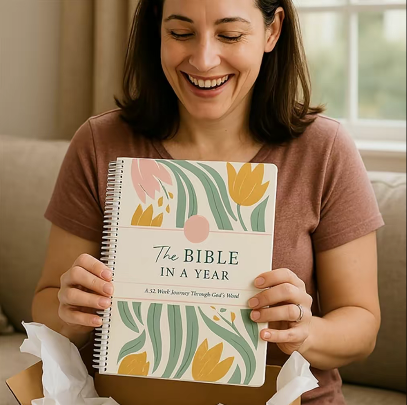 The Bible in a Year, 52-Week Study, A 365-Day Spiritual Journey with Daily Prayer and Notes-xlk