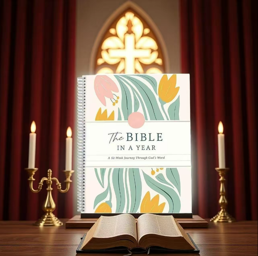 The Bible in a Year, 52-Week Study, A 365-Day Spiritual Journey with Daily Prayer and Notes-xlk