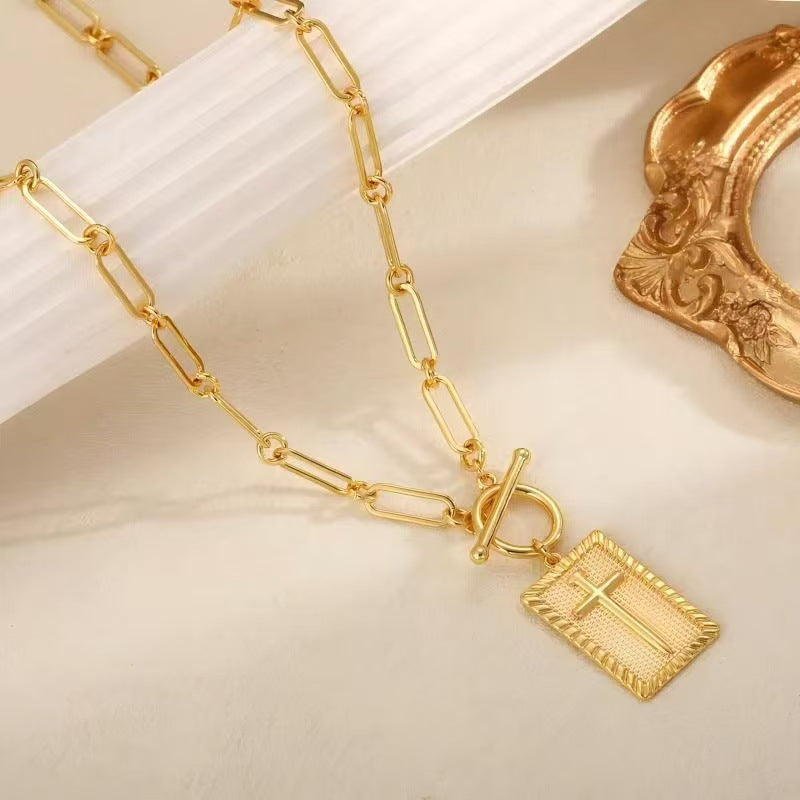 Trendy Bold Jewelry | Lock Pendant Design | Unisex Hip-Hop Necklace-lcy