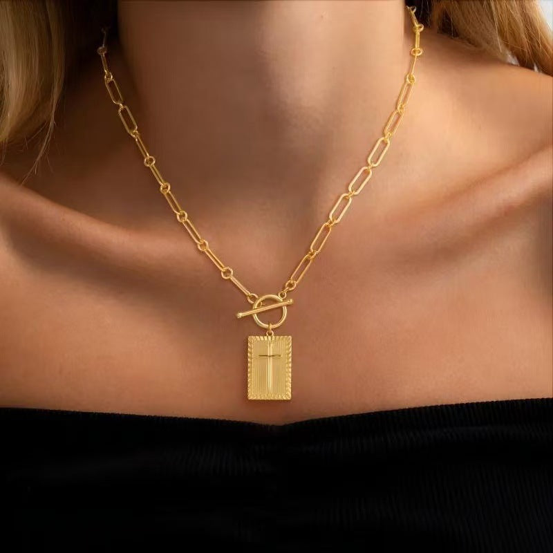 Trendy Bold Jewelry | Lock Pendant Design | Unisex Hip-Hop Necklace-lcy