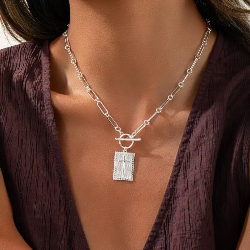 Trendy Bold Jewelry | Lock Pendant Design | Unisex Hip-Hop Necklace-lcy