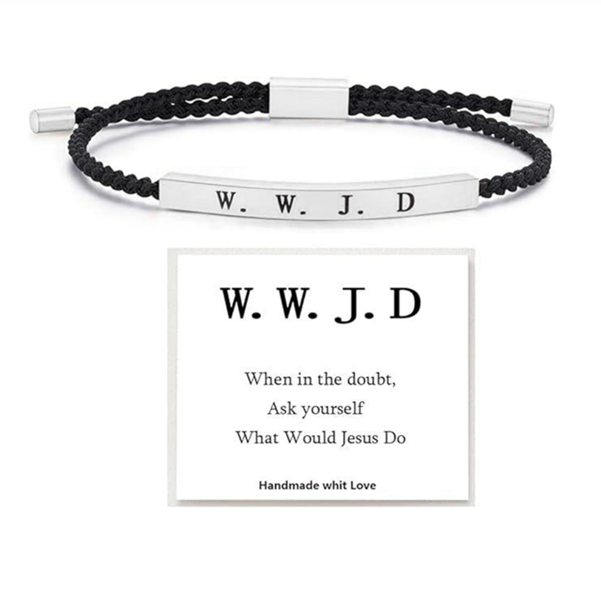 ‘Don't Let The Hard Days Win’- Stainless Steel & 18K Gold Plated, Adjustable Braided Design-lcy