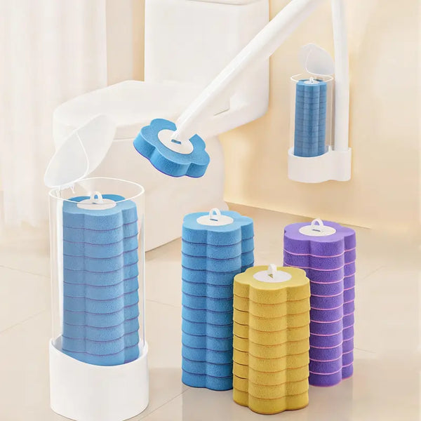 Disposable Toilet Brush Set with 18PCS Triple