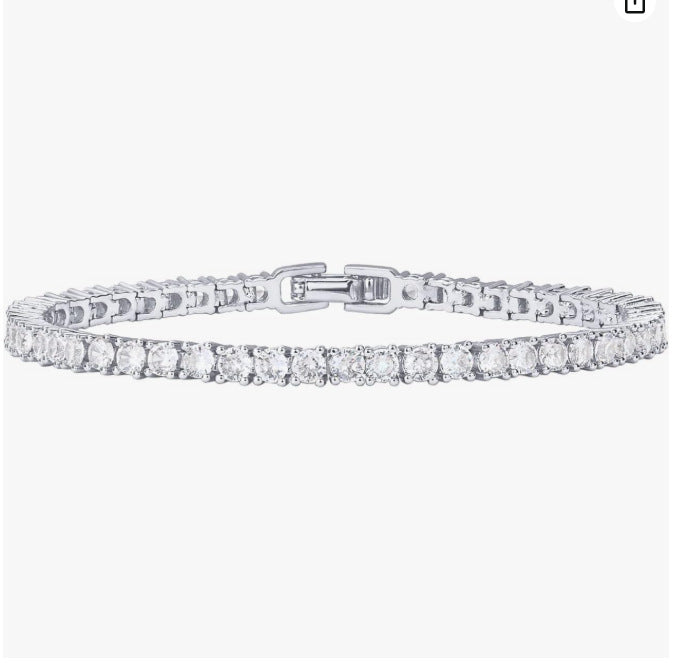 14K Gold-Plated Cubic Zirconia Classic Tennis Bracelet for Women Gold and Copper Bracelet-wsm