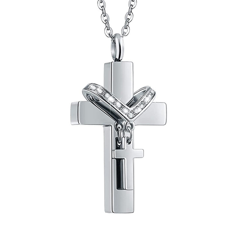 Cross Pendant for Ashes-Holy Water