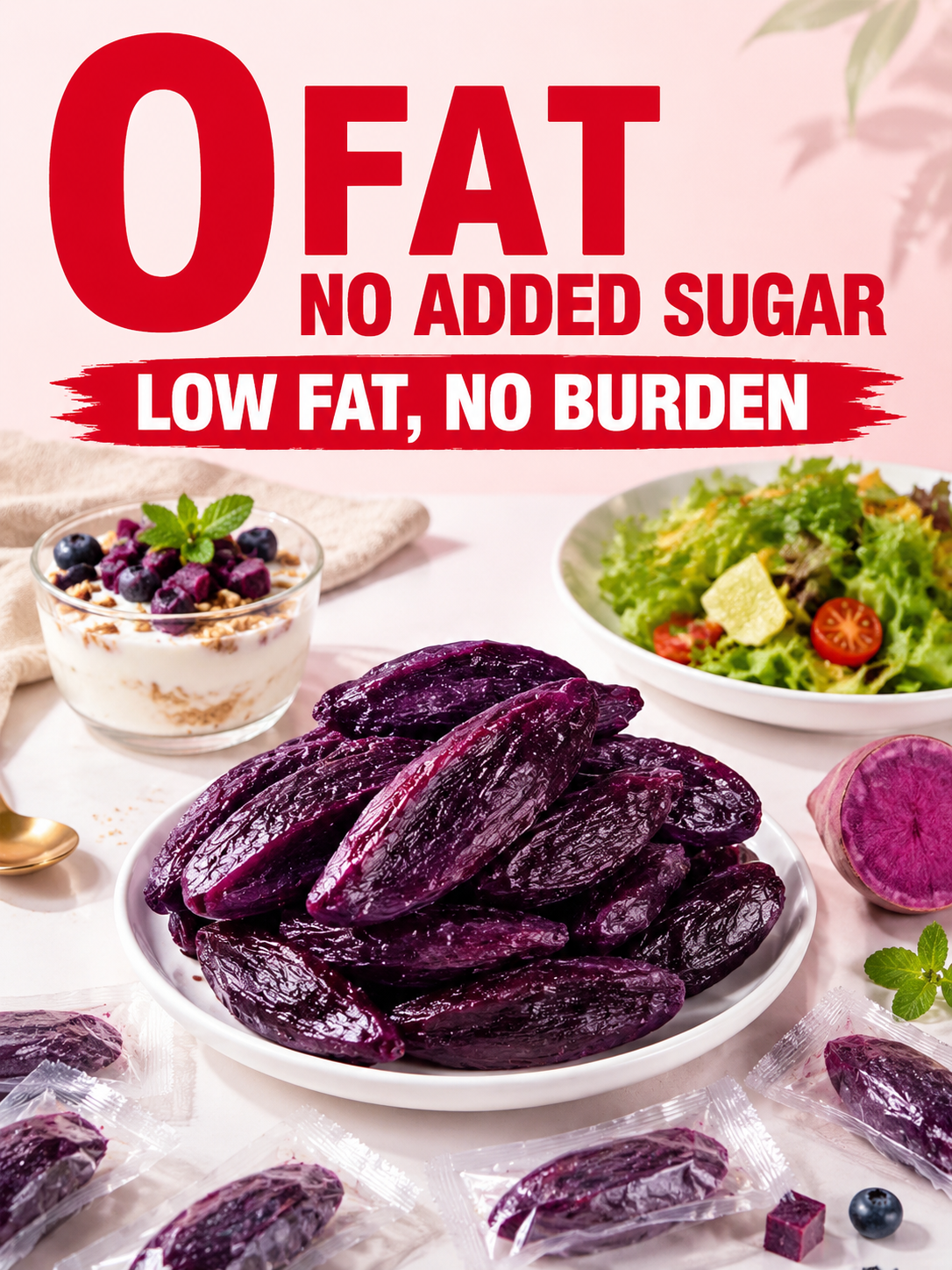 Healthy Low Fat Purple Sweet Potato Snack-9YOE9