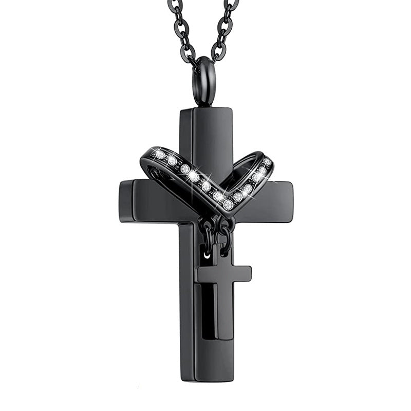 Cross Pendant for Ashes-Holy Water