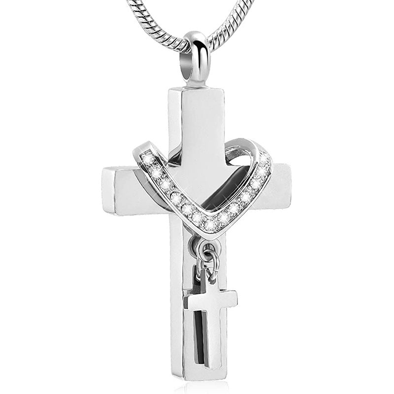 Cross Pendant for Ashes-Holy Water