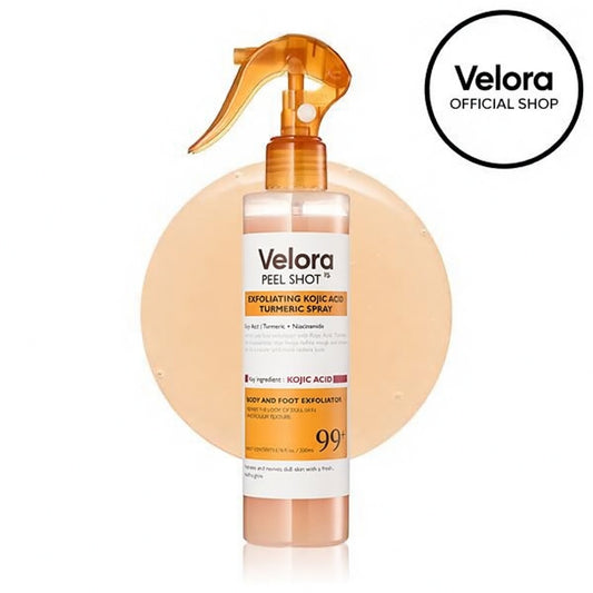 [VELORA Official] Peel Shot Keratin Care Kojic Acid Turmeric Spray 200ml Pore Clearing Exfoliating Formula Skin Repair Scrub-XDD