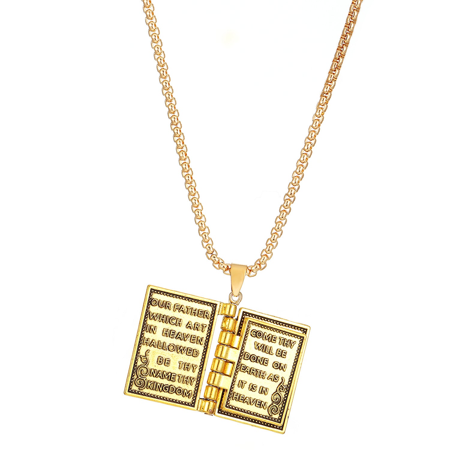 Faith in Every Turn – Bible Flip Necklace, A Symbol of Eternal Love and Grace