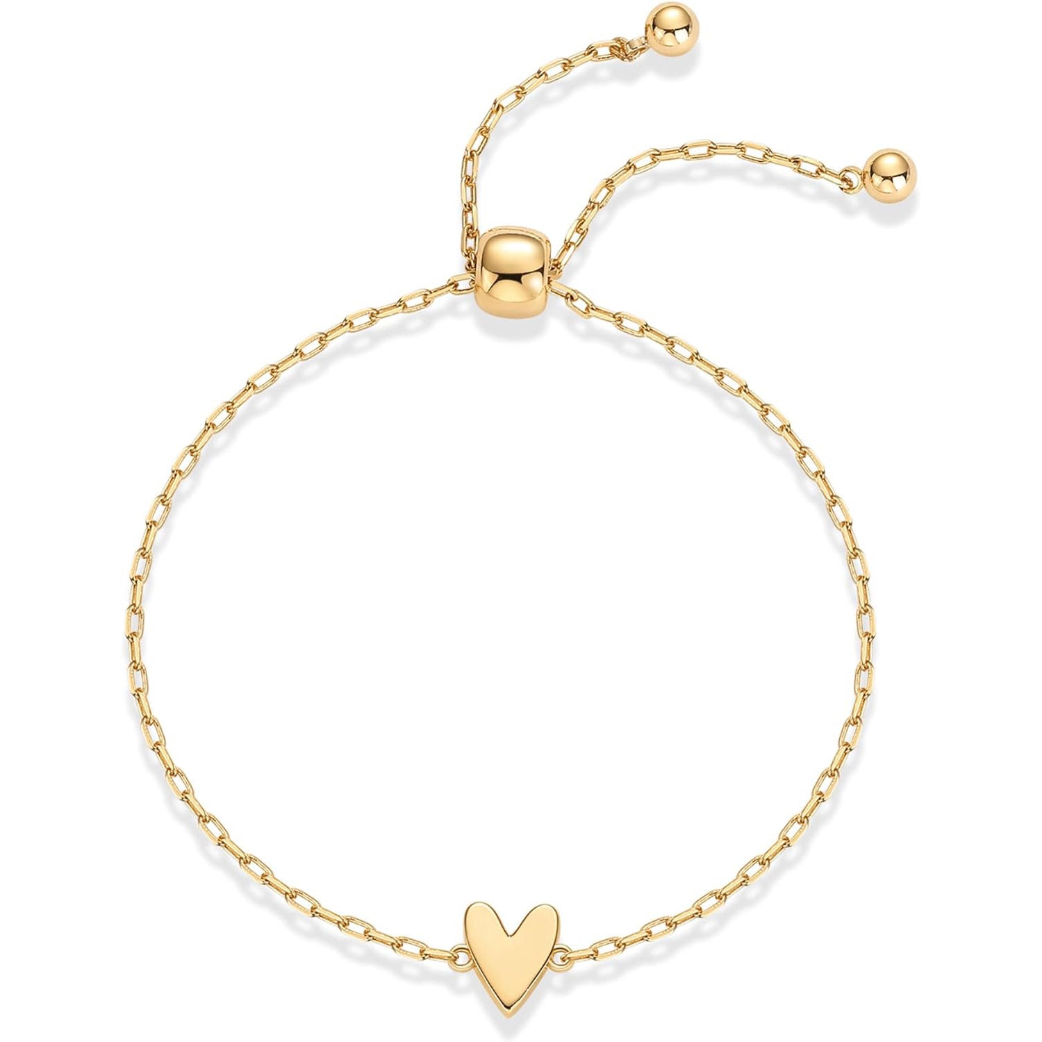 Hot selling heart hollow shape ins style adjustable heart friendship bracelet-wsm