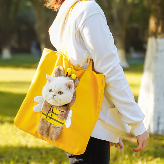 Portable bag for pets when going out is suitable for small cats and small dogs, Cute pet bag