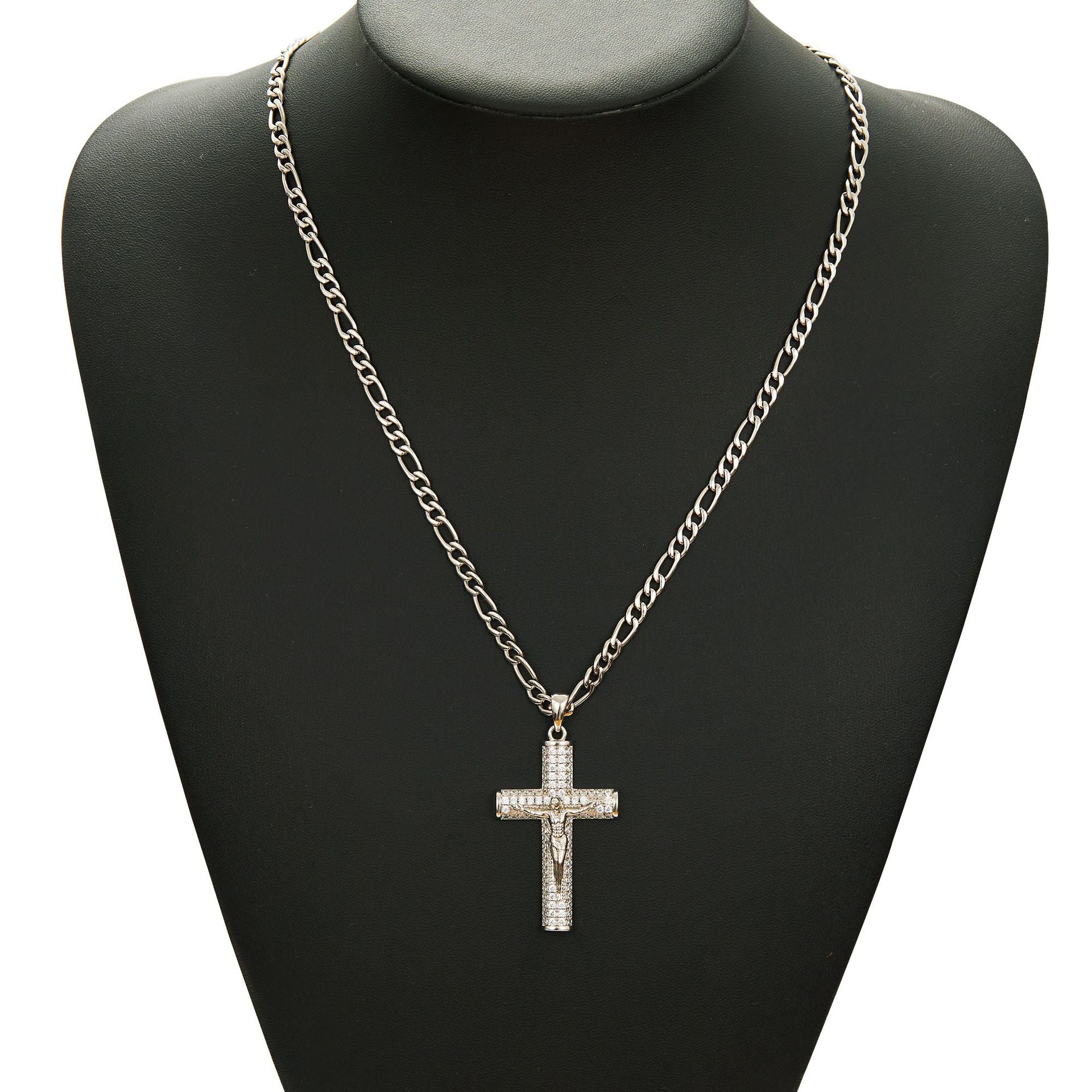 Jesus Cross Pendant - Jesus' Diamond Necklace  waterproof, No Fade-wpp