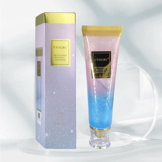 Niacinamide whitening dual-color toothpaste freshens breath, cleans the mouth, and removes yellowing and stains