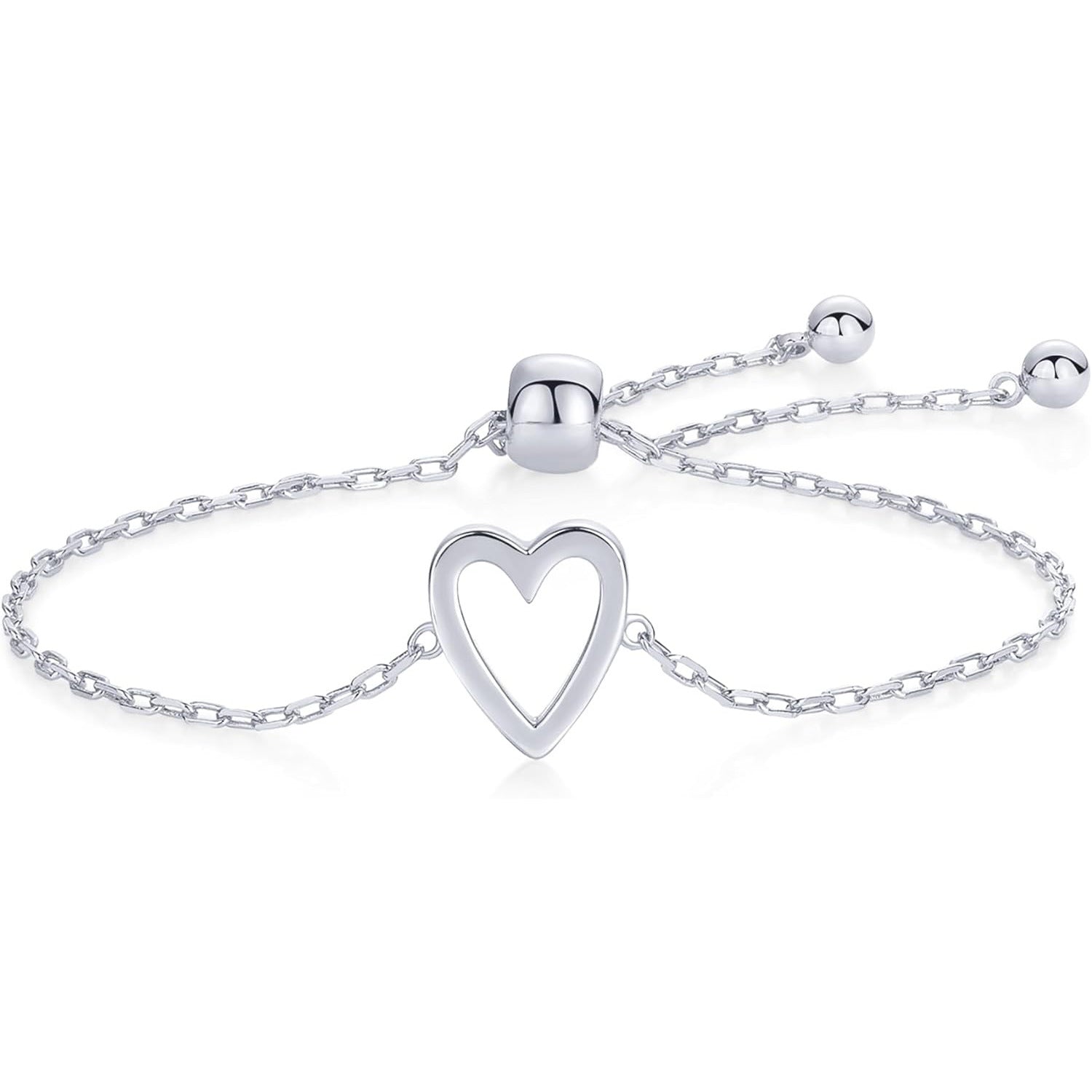 Hot selling heart hollow shape ins style adjustable heart friendship bracelet-wsm