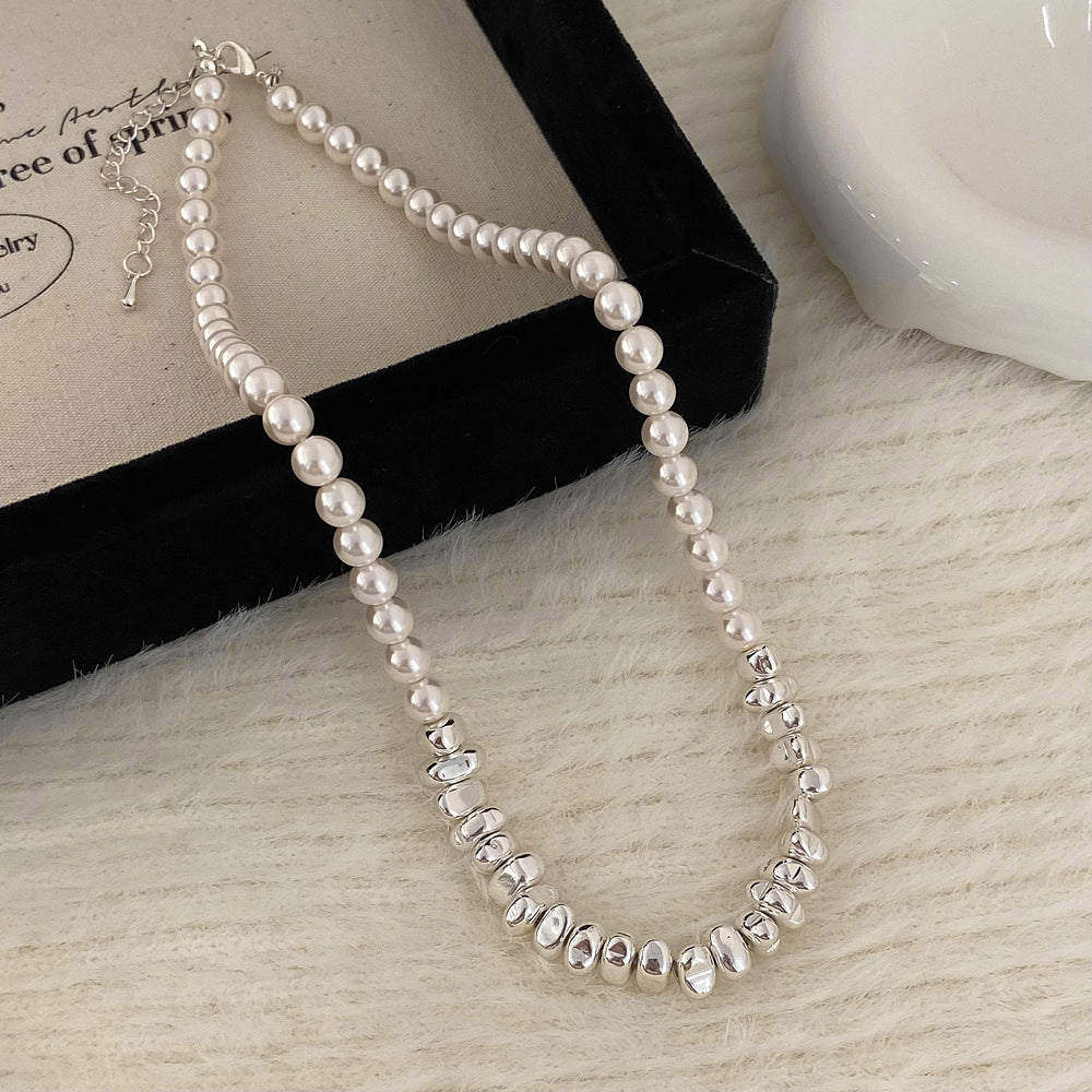 Pearl necklace, minimalist luxury collar, elegant, cervical chain, 2025 new trend, sweater chain -wpp