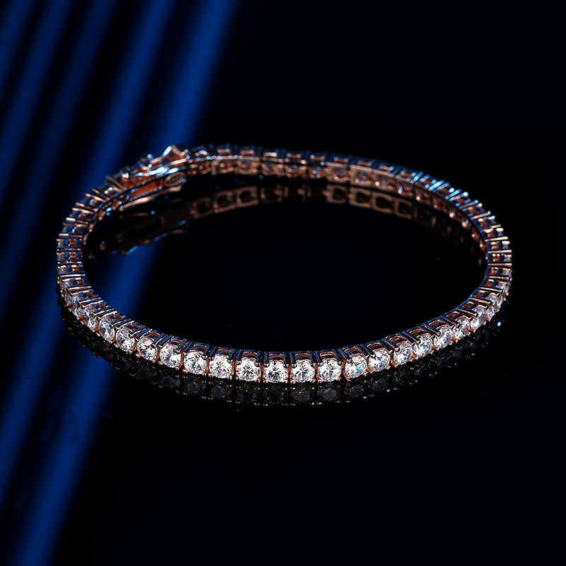 High carbon diamond full diamond niche S925 simple hand jewelry - wpp