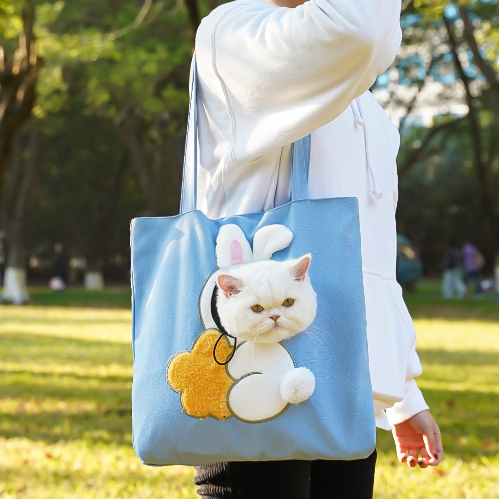 Portable bag for pets when going out is suitable for small cats and small dogs, Cute pet bag