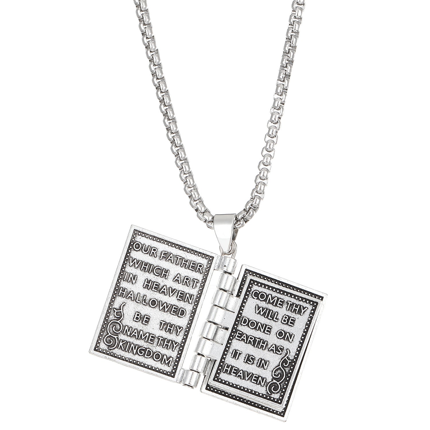 Faith in Every Turn – Bible Flip Necklace, A Symbol of Eternal Love and Grace