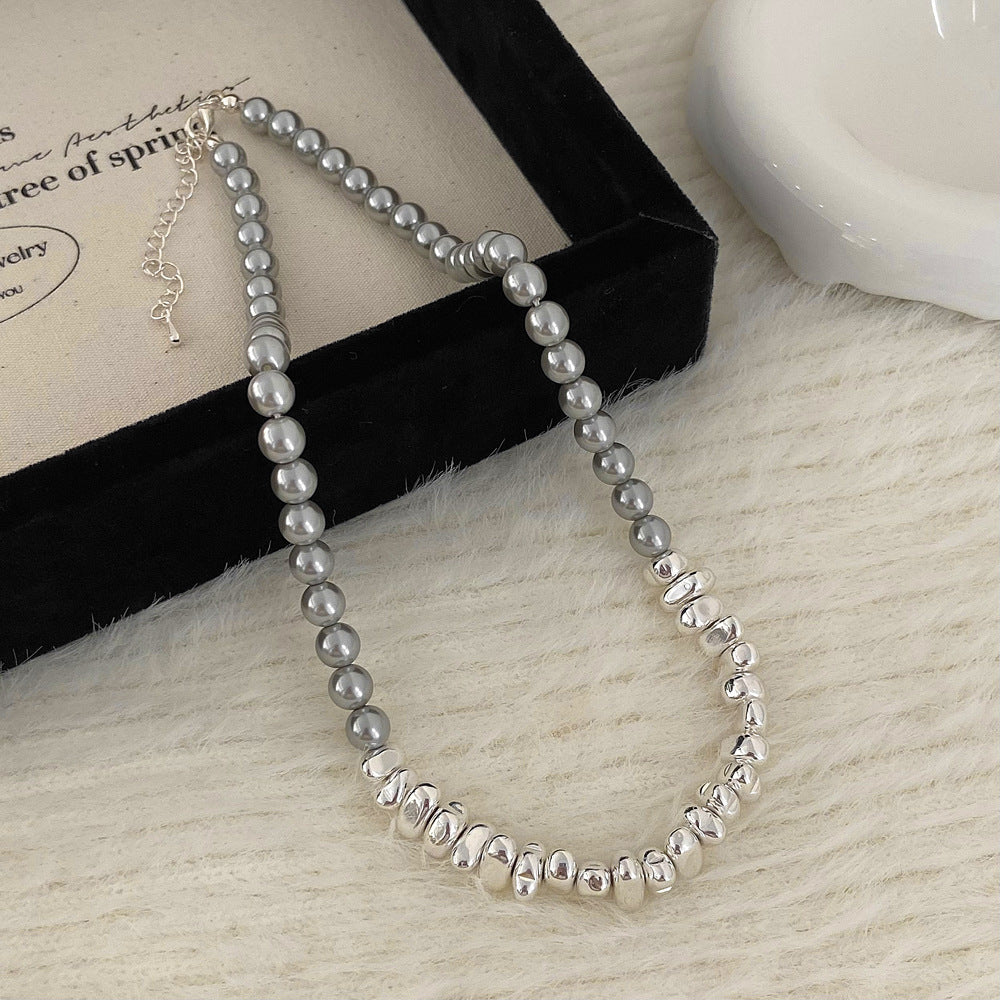 Pearl necklace, minimalist luxury collar, elegant, cervical chain, 2025 new trend, sweater chain -wpp