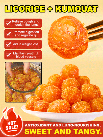 [Kumquat and Licorice Only] Antioxidant and Lung-Nourishing Dried Kumquat with Licorice-XDD