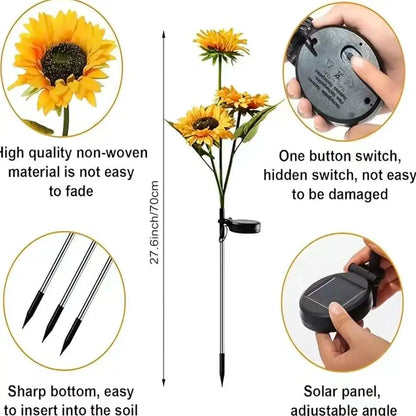 【MothersDayGift】🔥Hot Sale 49% off🌟🌻 2026 UPGRADED Solar Sunflowers – Hyper-Realistic Petals, Stunning Shadow Projections & Dusk-to-Dawn Garden Mag-XDD