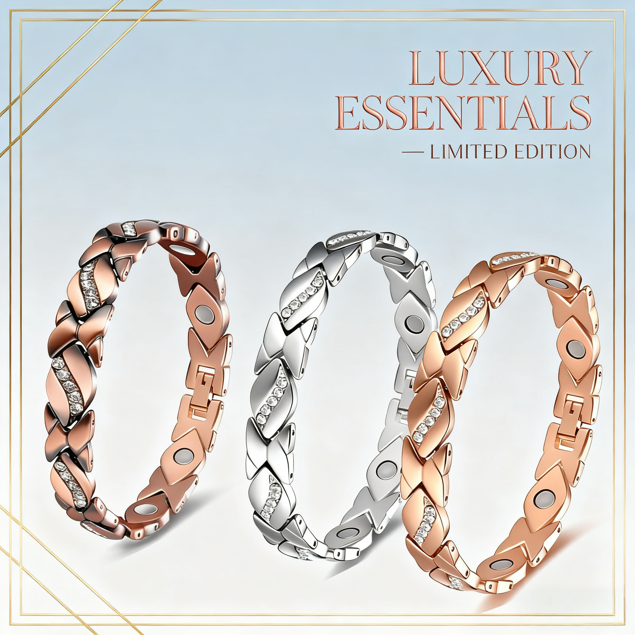 Copper Bracelets for Women , Pure Copper Magnetic Bracelet with 3500 Gauss Effective Magnets Outdoorfun