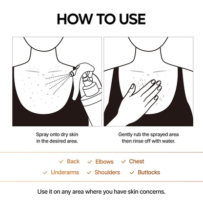 [VELORA Official] Peel Shot Keratin Care Kojic Acid Turmeric Spray 200ml Pore Clearing Exfoliating Formula Skin Repair Scrub-XDD