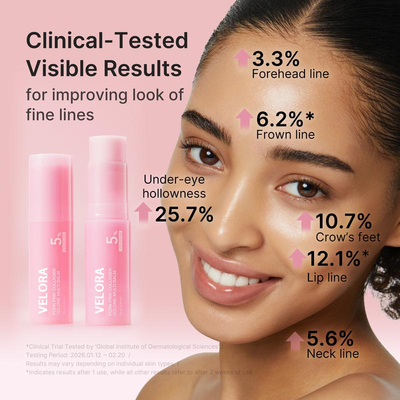 💖 VELORA PDRN Pink Collagen Volume Multi Balm | 🌟 All-In-One Rejuvenating Stick, Firming Anti-Aging, Reduces Fine Lines | 🌼 Specially for Under-Eyes, Neck, Forehead, Smile Lines, and Lip Care | ✨ The Secret Weapon for Youthful Skin-XDD